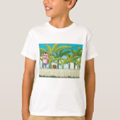 Affe und Schnecke im tropischen Dschungel T-Shirt (Vorderseite)