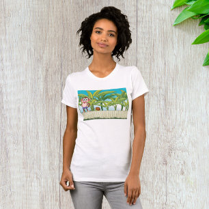 Affe und Schnecke in einer tropischen Dschungelsze T-Shirt