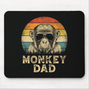 Affe Vater Affenliebhaber Papa Vatertag Mousepad