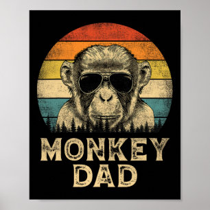 Affe Vater Affenliebhaber Papa Vatertag Poster