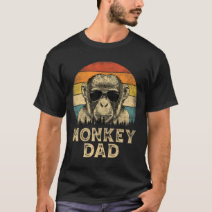 Affe Vater Affenliebhaber Papa Vatertag T-Shirt