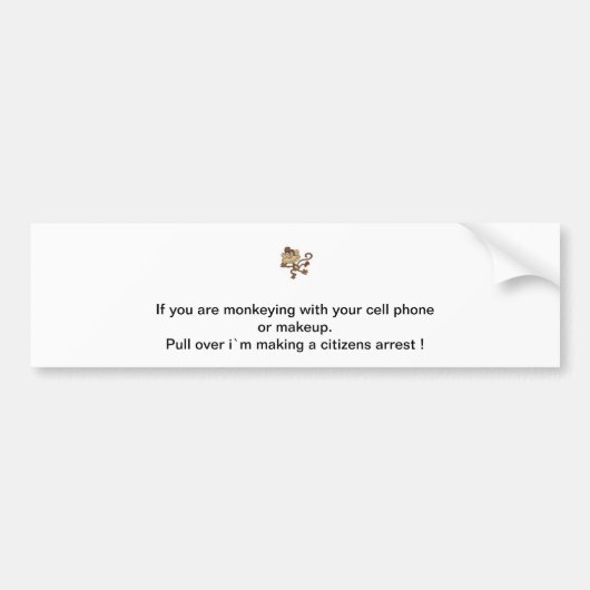 Affe-Verrücktheit Autoaufkleber (Vorne)