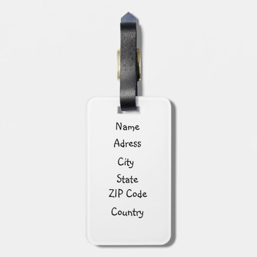 Affe von meinem Welttiere serie Gepäckanhänger (Rückseite vertikal)