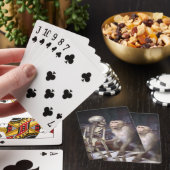 Affe vor Skelett Spielkarten (In Situ)
