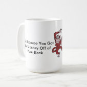 Affe weg von Ihrer hinteren Tasse (Vorderseite Links)