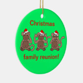Affe Weihnachten Keramik Ornament (Rechts)