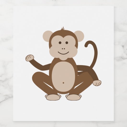 Affe Weinetikett (Einzelnes Label)