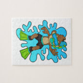 Affe wie Tauchen mit Schnorchel Puzzle (Horizontal)