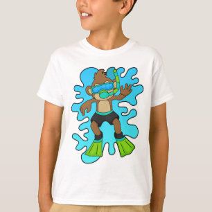 Affe wie Tauchen mit Schnorchel T-Shirt