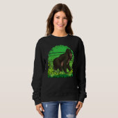 Affe  Wildtiere Gorilla  Menschenaffe Retro Gorill Sweatshirt (Vorne ganz)