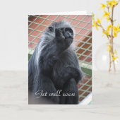 Affe wird bald gut karte (Gelbe Blume)