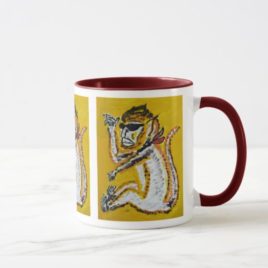 Affe-Zirkus-Kunst Tasse (Rechts)