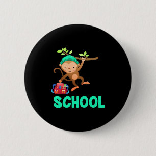 Affe zurück zur Schule Button