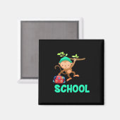 Affe zurück zur Schule Magnet (Vorderseite/Rückseite)