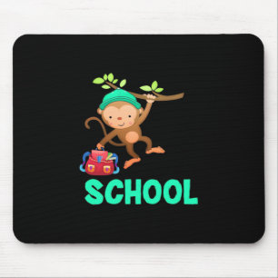 Affe zurück zur Schule Mousepad