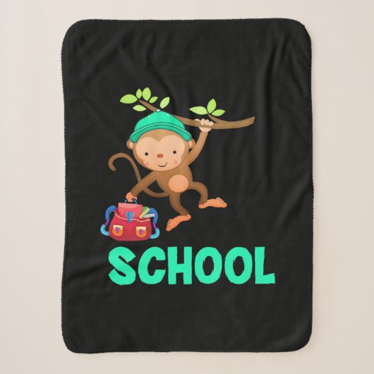 Affe zurück zur Schule Sherpadecke (Vorderseite)