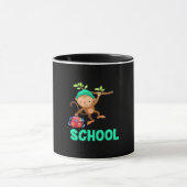 Affe zurück zur Schule Tasse (Zentrum)