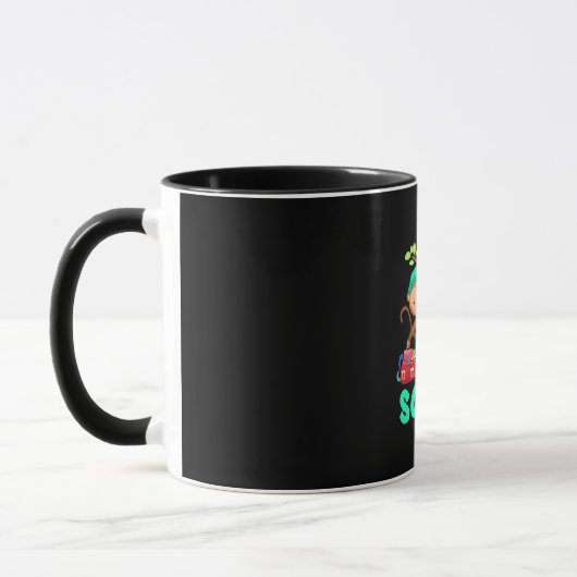 Affe zurück zur Schule Tasse (Links)