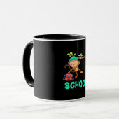 Affe zurück zur Schule Tasse (Vorderseite Links)