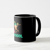 Affe zurück zur Schule Tasse (VorderseiteRechts)
