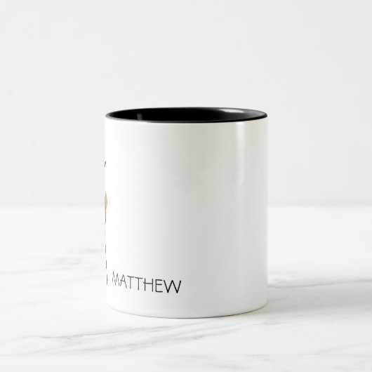 Affe Zweifarbige Tasse (Mittel)