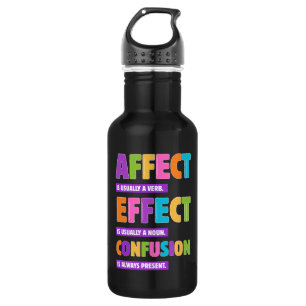 Affect vs Effect Grammar - Funny Word Nerd Geschen Edelstahlflasche
