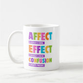 Affect vs Effect Grammar - Funny Word Nerd Geschen Kaffeetasse (Links)
