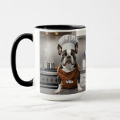 Affectionate Boston Terrier Personalized Tasse (Links)