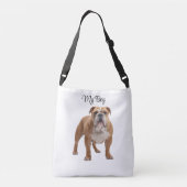 Affectionate Bulldog Personalized Tote Bag Tragetaschen Mit Langen Trägern (Rückseite)