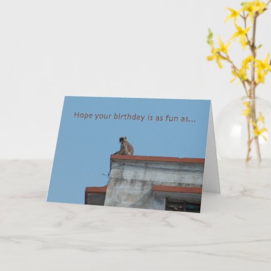 Affegeburtstagskarte Karte (Gelbe Blume)