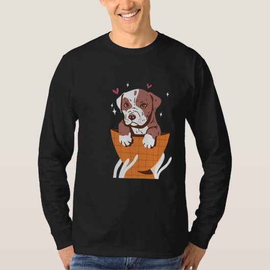 Affektionierte Pit Bull Welpe T-Shirt (Vorderseite)