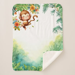 Affen Abenteuer Tummy Time Mat Sherpadecke