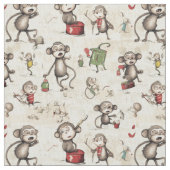 Affen-Abenteuer: Whimsy-Affe Stoff (Nahaufnahme)