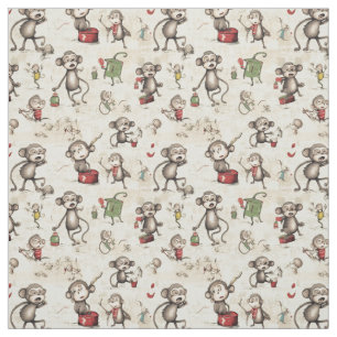 Affen-Abenteuer: Whimsy-Affe Stoff