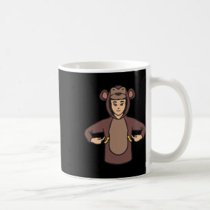 Affen-Asl-Handgeste Taub Hörverlust Bewusstsein Kaffeetasse