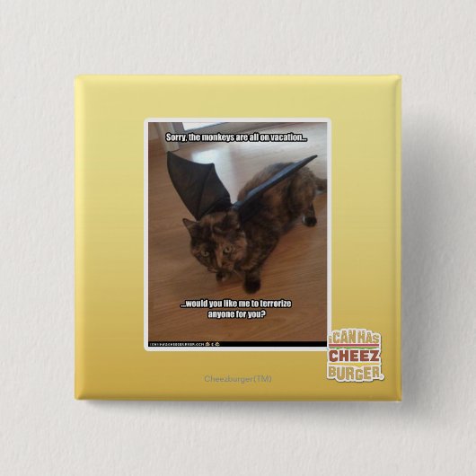 Affen auf Ferien Button (Vorderseite)