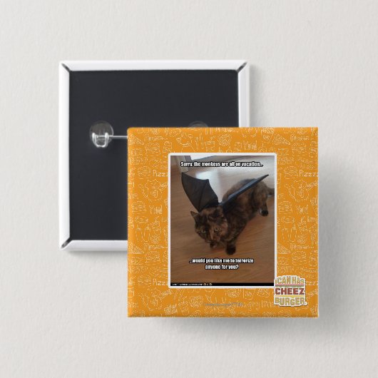 Affen auf Ferien Button (Vorne & Hinten)