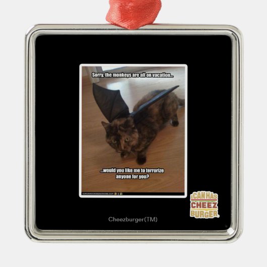 Affen auf Ferien Ornament Aus Metall (Vorne)