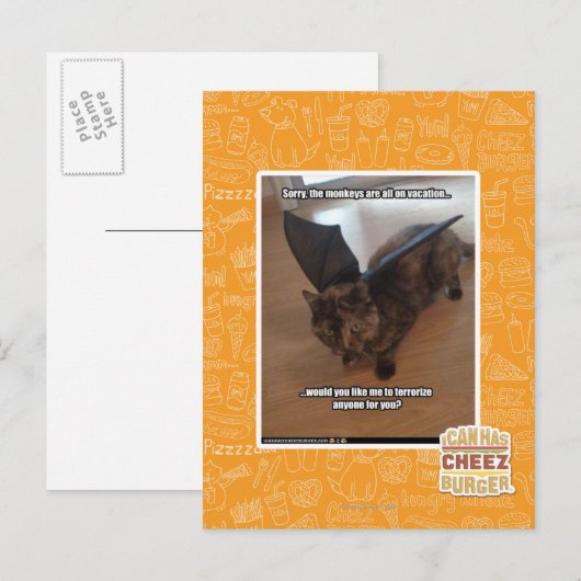 Affen auf Ferien Postkarte (Vorne/Hinten)