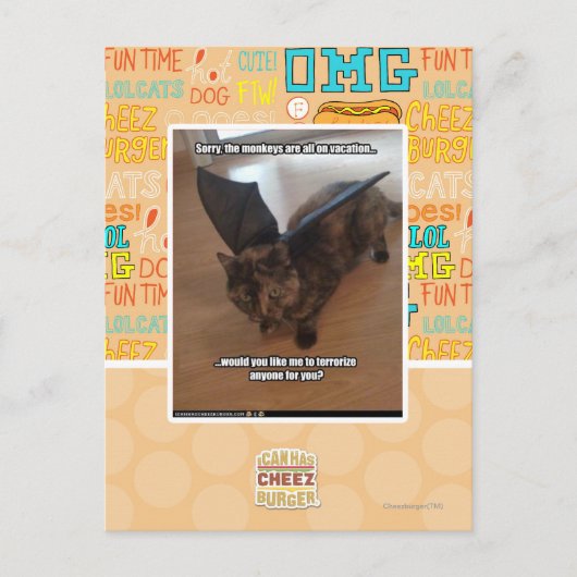 Affen auf Ferien Postkarte (Vorderseite)