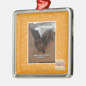 Affen auf Ferien Silbernes Ornament (Links)