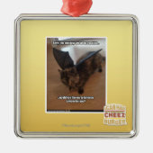 Affen auf Ferien Silbernes Ornament (Vorne)