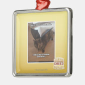 Affen auf Ferien Silbernes Ornament (Links)