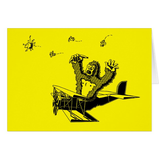 Affen auf Flugzeug (Vorderseite (Horizontal))