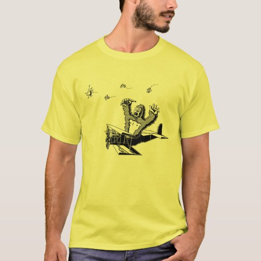 Affen auf Flugzeugen T-Shirt (Vorderseite)
