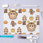 Affen aus dekorativem Gewebe Seidenpapier (Handwerk)