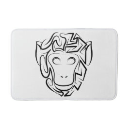 Affen aus schwarzem und weißem Stamm Badematte