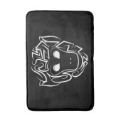 Affen aus schwarzem und weißem Stamm Badematte (Vorderseite Vertikal)