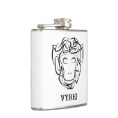 Affen aus schwarzem und weißem Stamm Flachmann (Rechts)