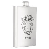 Affen aus schwarzem und weißem Stamm Flachmann (Rechts)